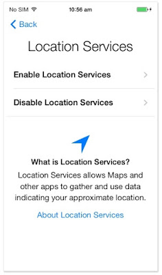 enable location services iphone