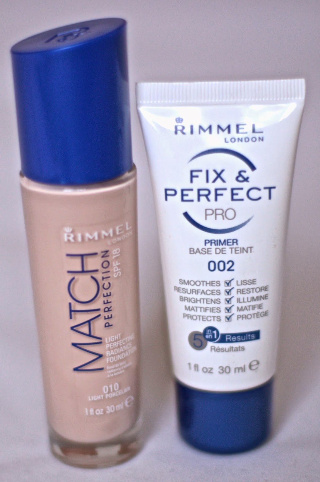 Rimmel Match Perfection foundation & Fix Perfect Pro Primer 002