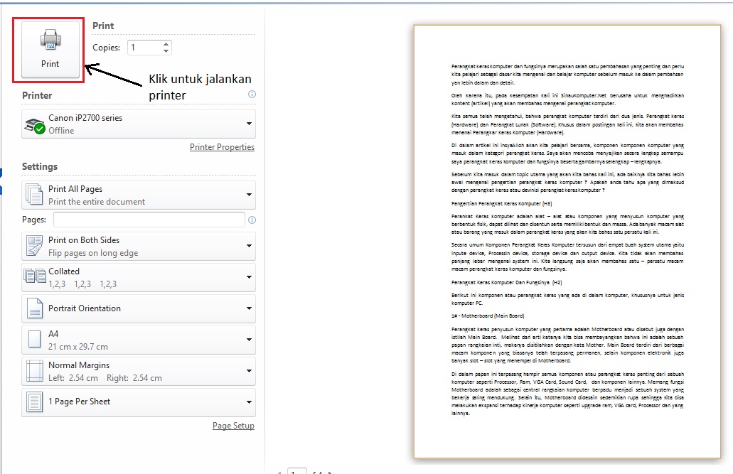 Cara Ngeprint : Cara Mencetak Dokumen, Word, Pdf & Foto Dengan Mudah