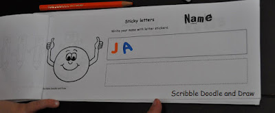 teach kids how to write their name printable booklet sticky letters