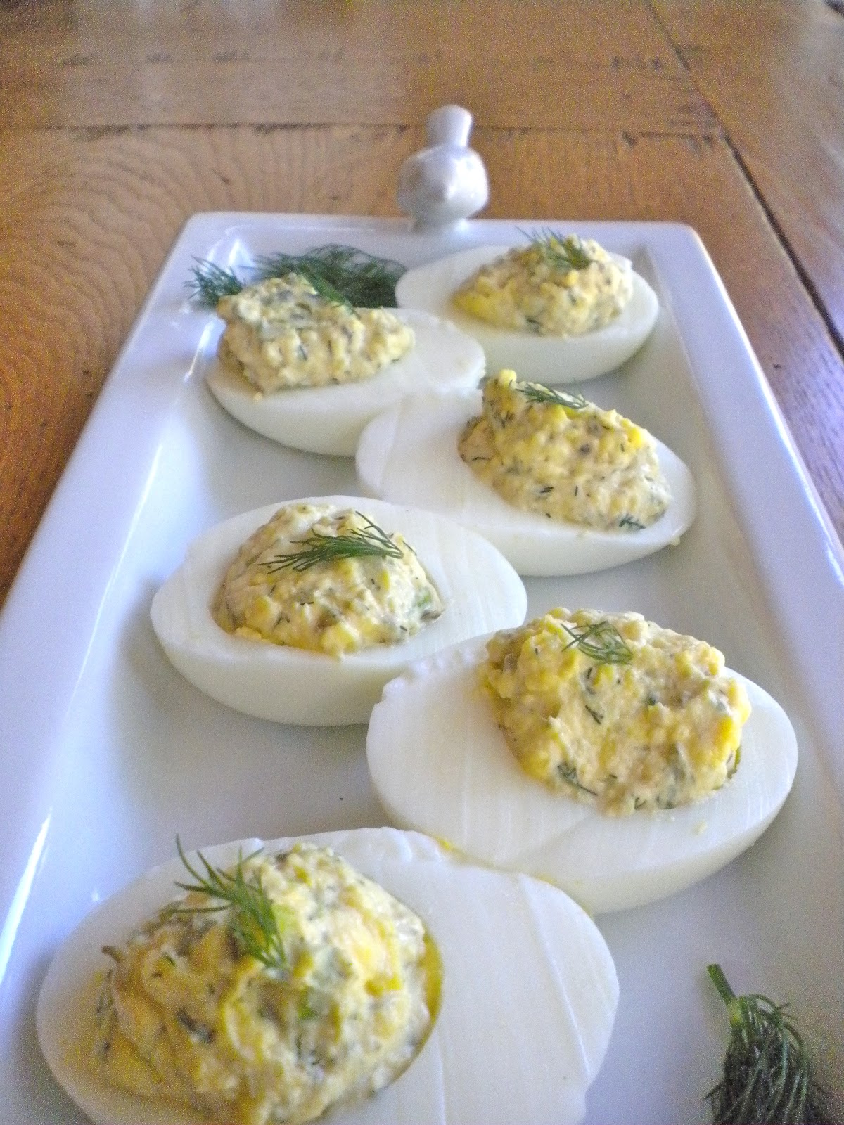 Kitchen Cactus Deviled Eggs with Capers and Dill