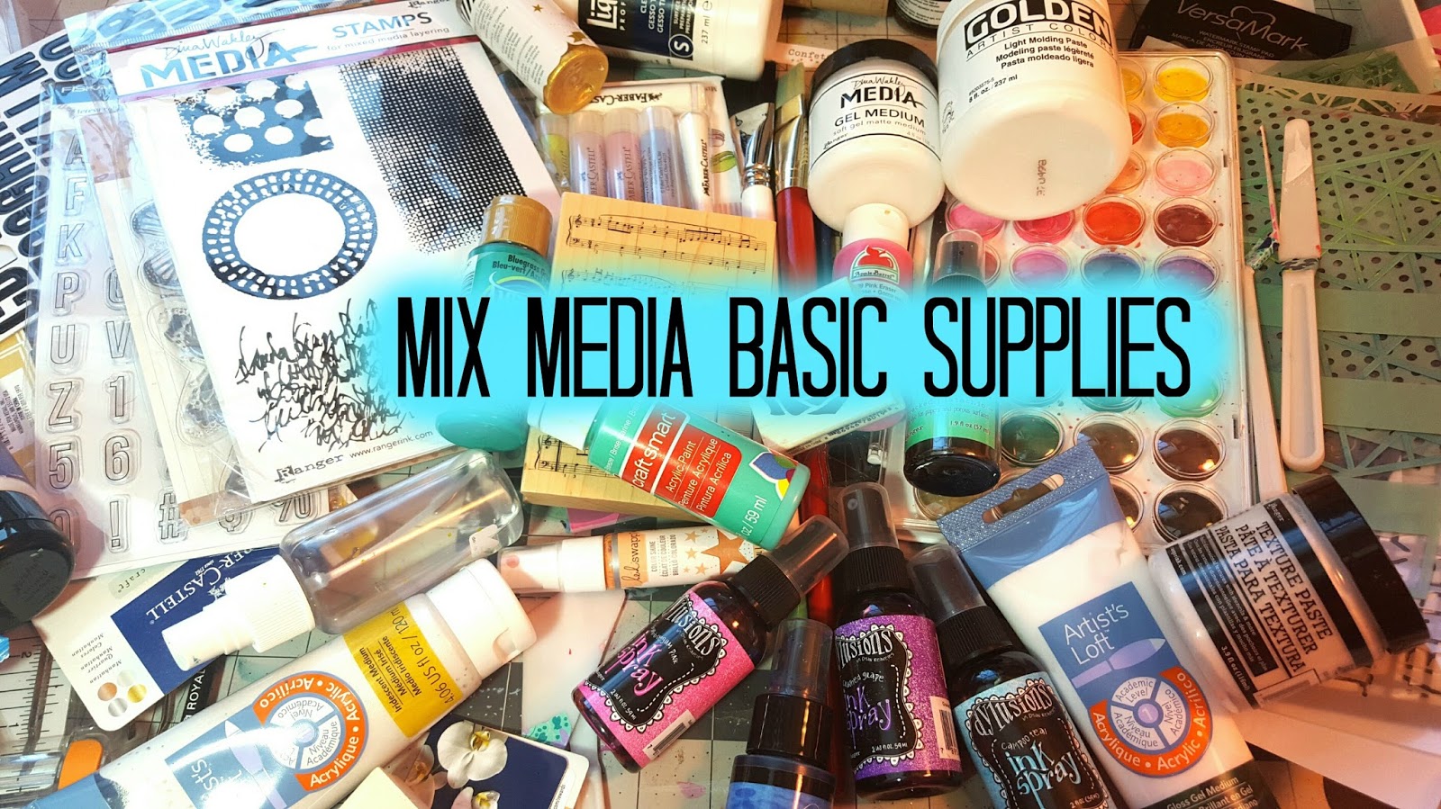 Basic Mixed Media Supplies Life with Evi
