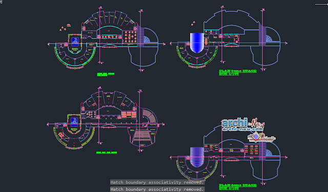 Educational cultural center in AutoCAD 