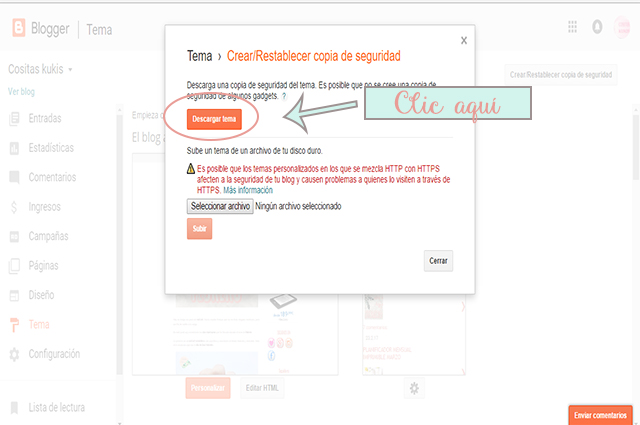 como crear una copia de seguridad en blogger para guardar la plantilla