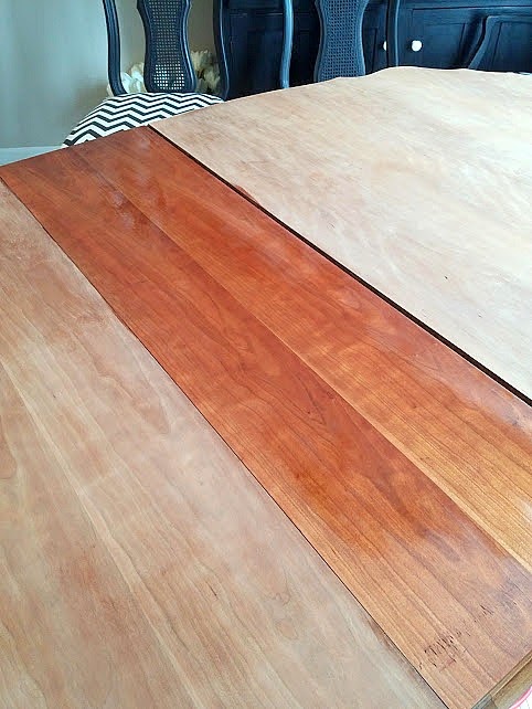 Refinishing A Dining Table Diy, Refinish Dining Room Table Veneer Topper