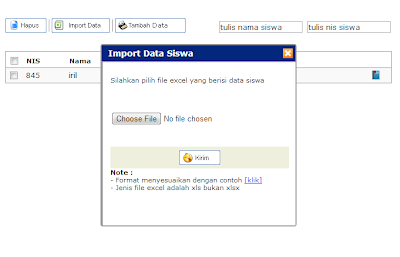 SMS gateway + addon SPP (import siswa)