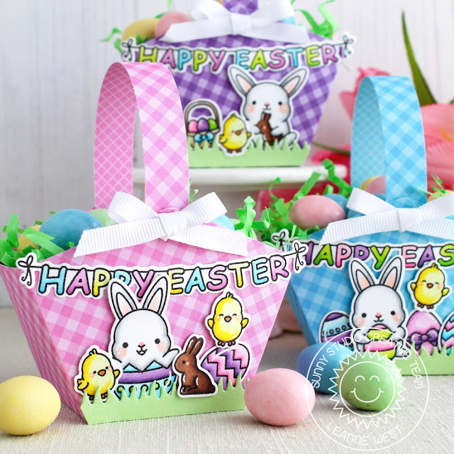 Sunny Studio Stamps: Chubby Bunny Comic Strip Everyday Dies Easter Treat Box by Leanne West