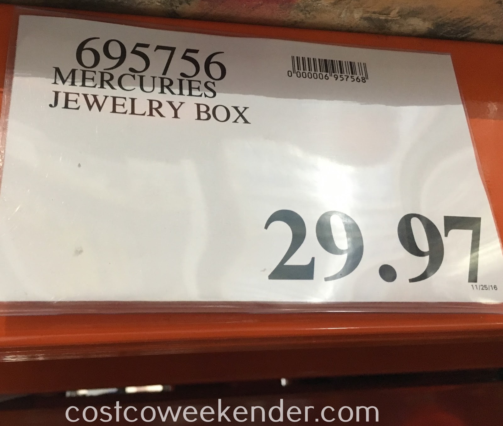 Mercuries Jewelry Box Costco Weekender