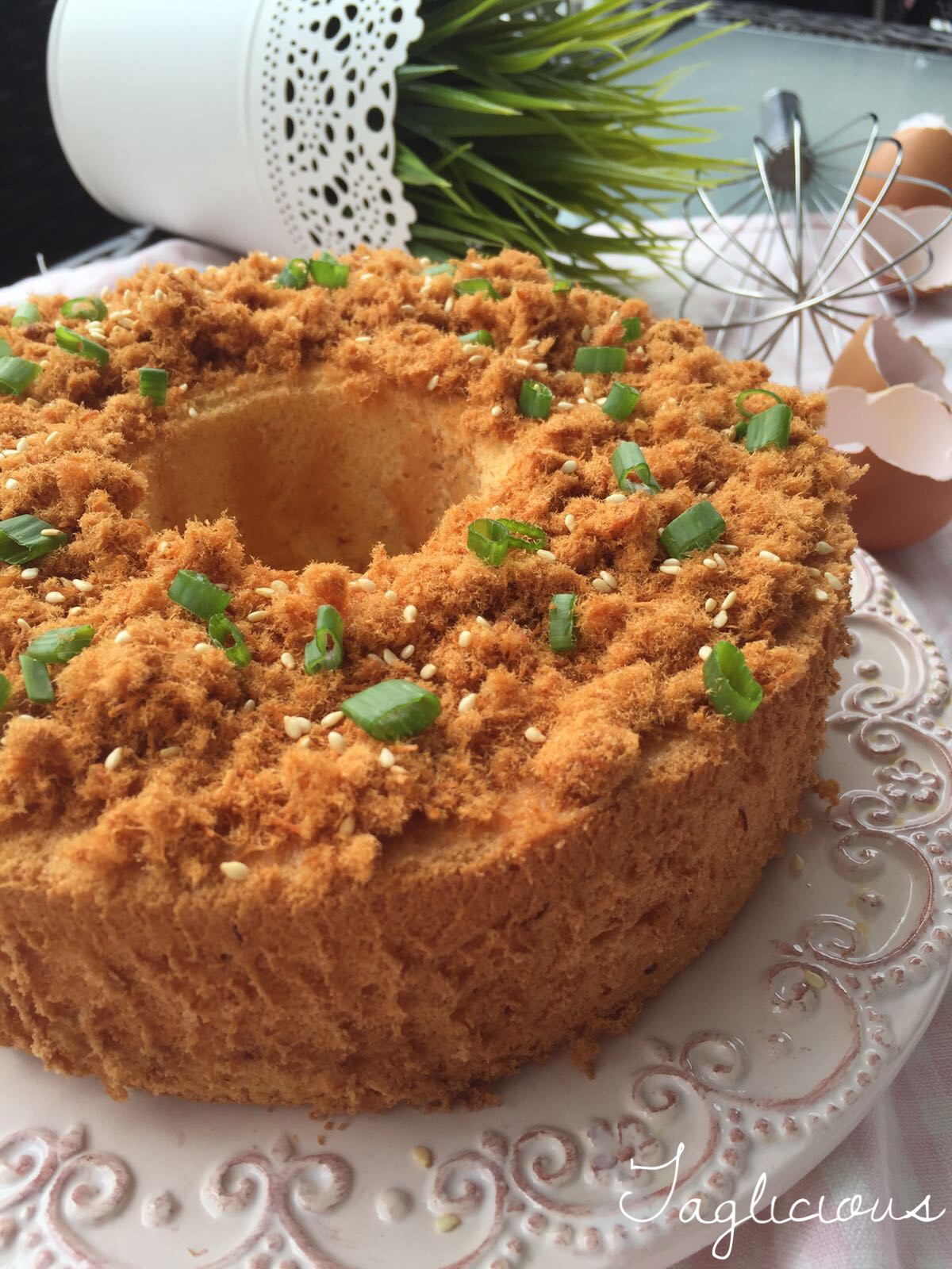 TAGlicious Savory Corn & Chicken floss chiffon cake