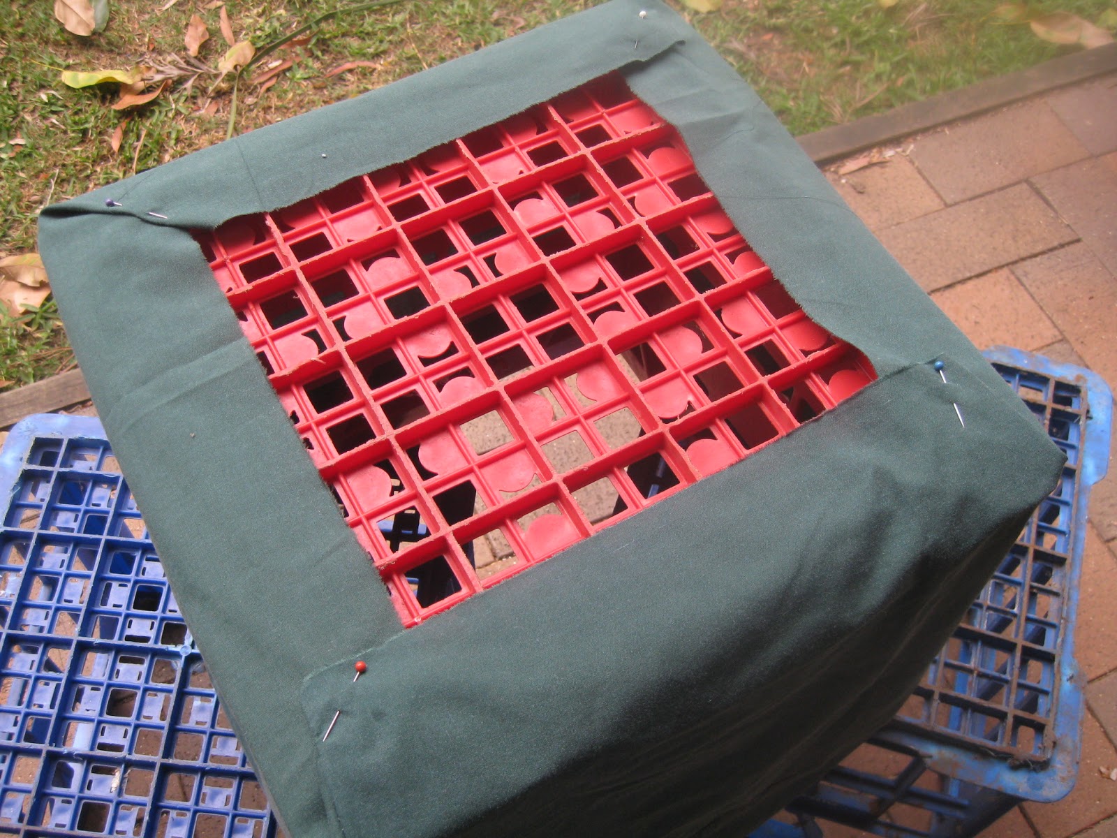 Easy to make fabric covers for milk crates!