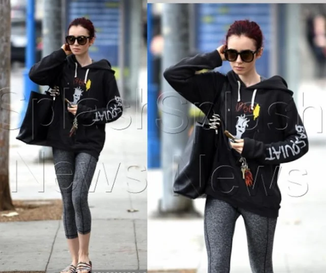 Lily Collins Pullover Hoodie