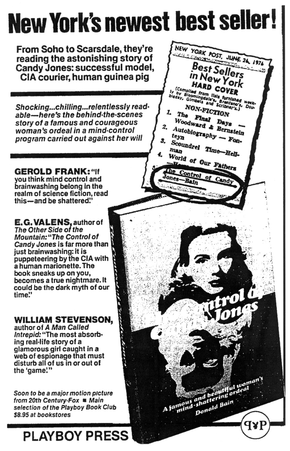 The Paperback Film Projector Book Ad of the Week THE CONTROL OF CANDY