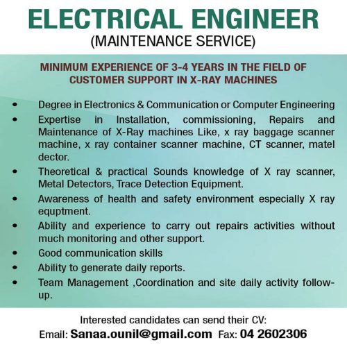Wanted Electrical Engineer in Dubai Job Hunt