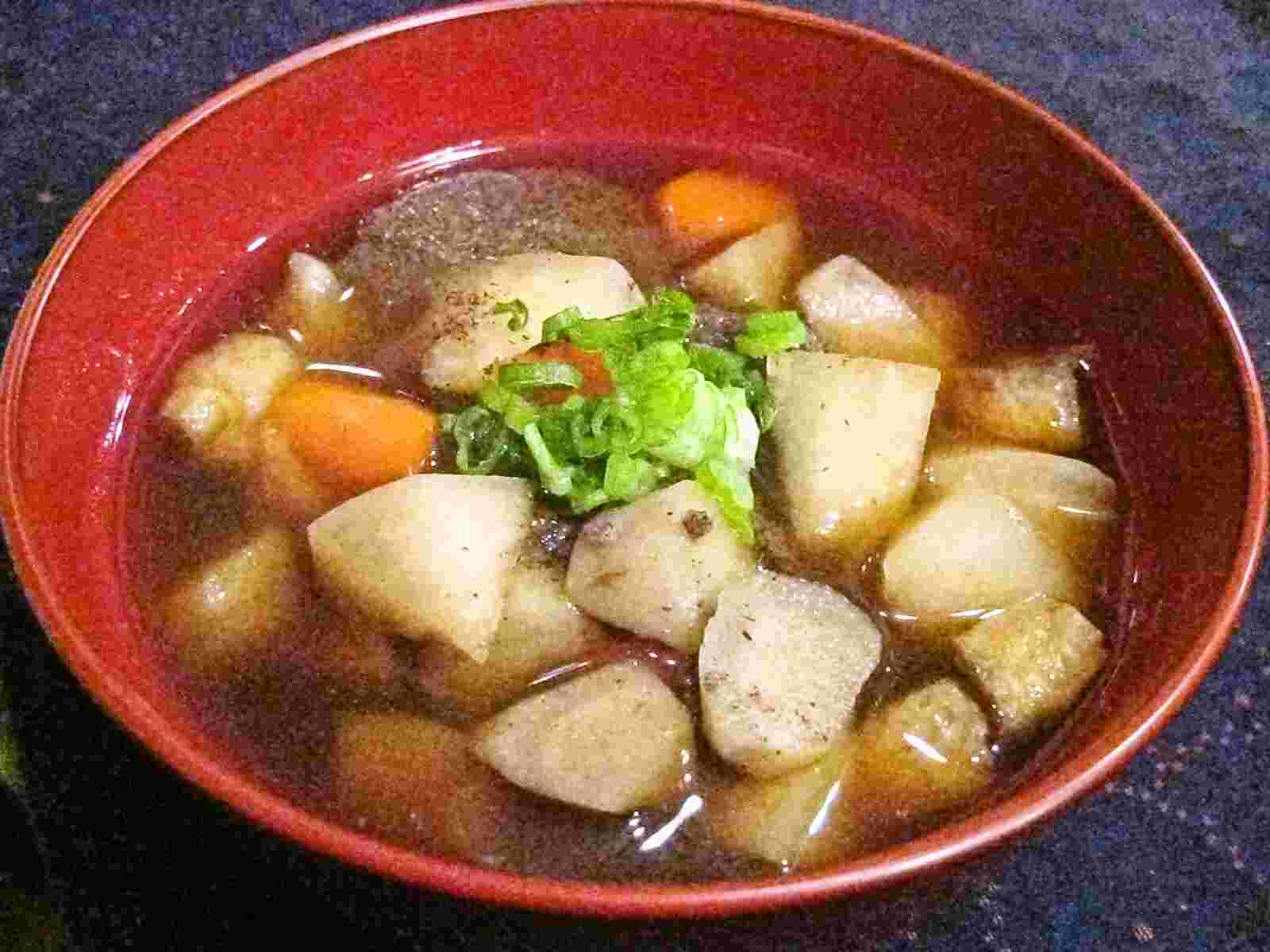 Recipes for Tom Sobagakiiri konsaijiru / root vegetable soup with