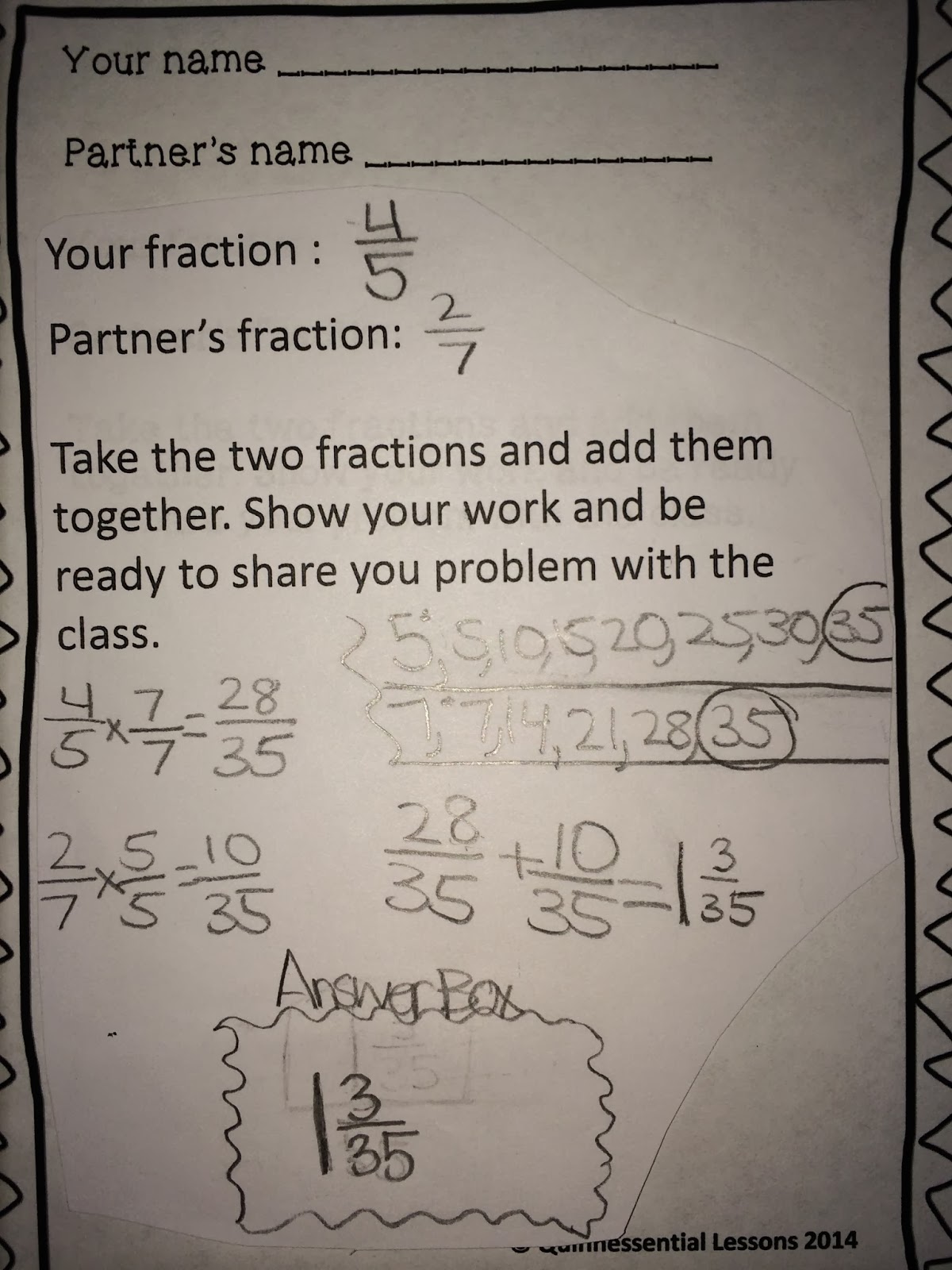 Quinnessential Lessons: a 5th grade blog: Tried It Tuesday - Adding