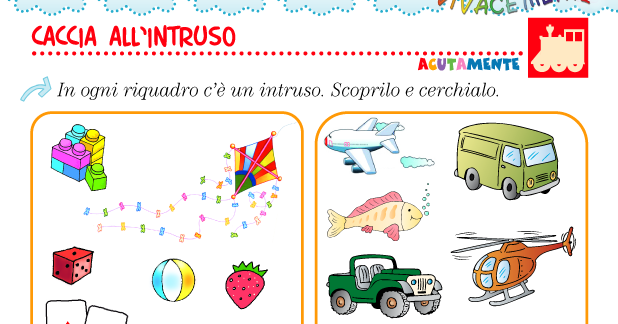 Vivacemente Il Giornalino Del Cuore E Della Mente Scopri L Intruso Negli Insiemi Di Elementi