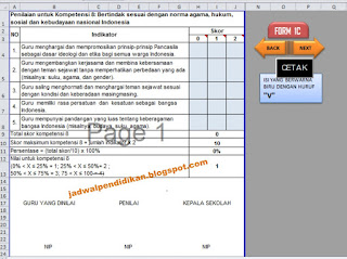 Aplikasi Penilaian Kinerja Guru PNS Dan Honorer Beserta Perangkat Sekolah Lainnya Dengan Format Microsoft Excel