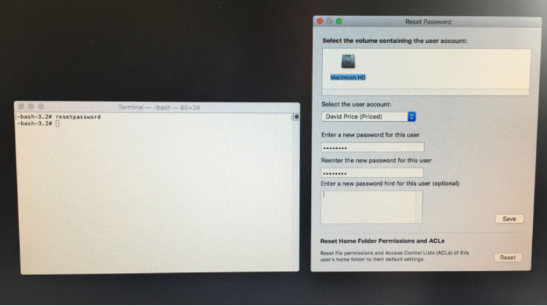 how to reset macbook without password