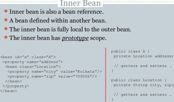 Injecting Inner Beans in Spring with Example
