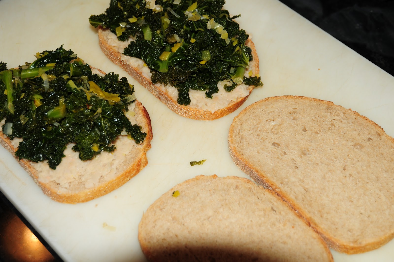 Pitchforks To Tablespoons Braised Greens & Cannellini Bean Panini