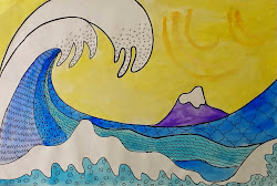 lesson wave lessons hokusai japanese painting sea cool projects watercolor elementary activities grade