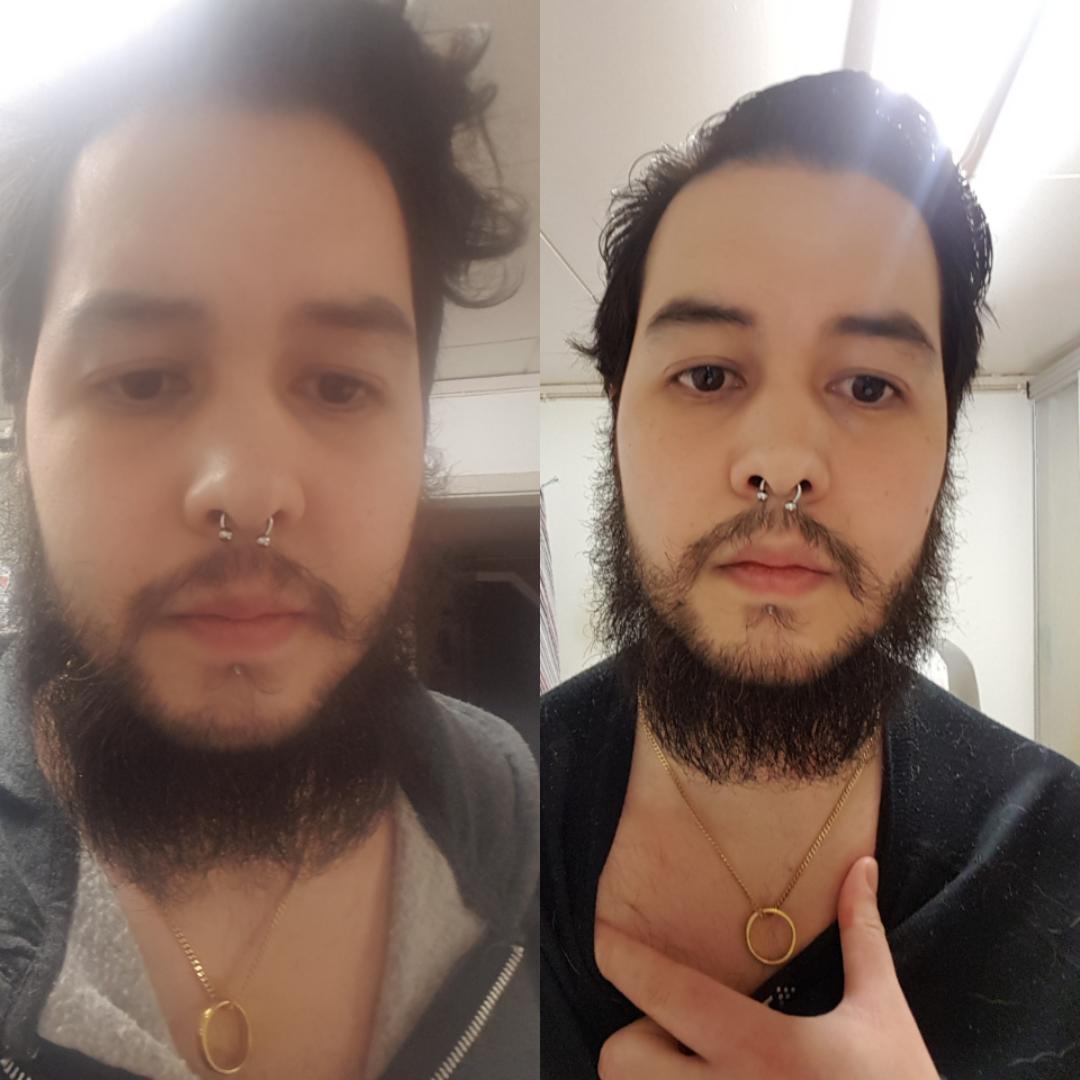 trimma skägg med sax trimma skägg med sax