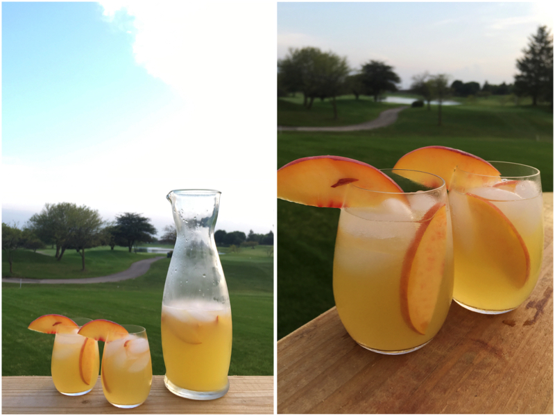 Summer Recipe Peach Wine Cooler Lavender Elizabeth