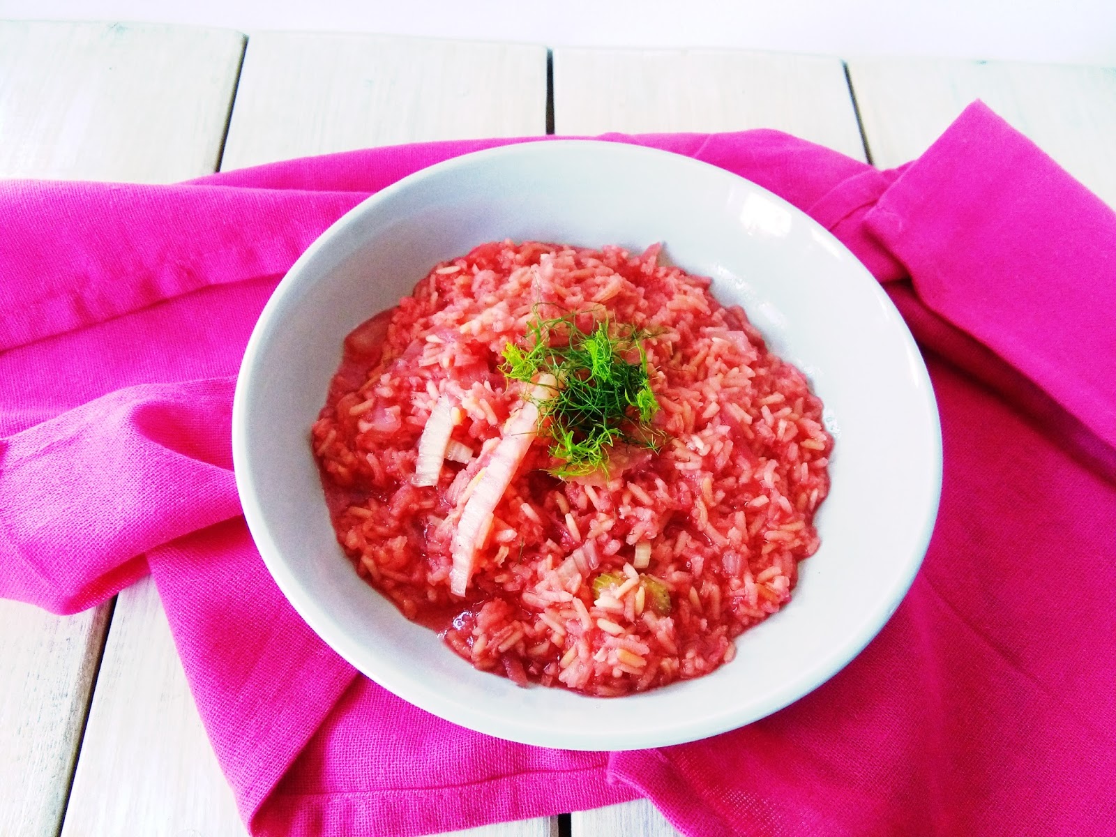 U Rudej Na Talerzu: PINK RISOTTO -with beetroot & fennel