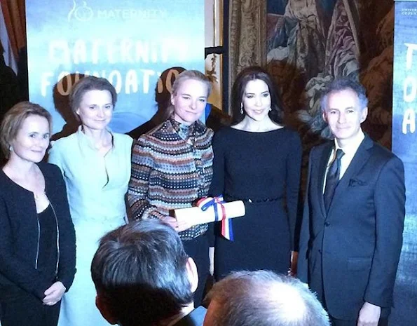 Crown Princess Mary of Denmark attended as patron of the Maternity Foundation the presentation ceremony of the French Embassy's Prize for Human Rights