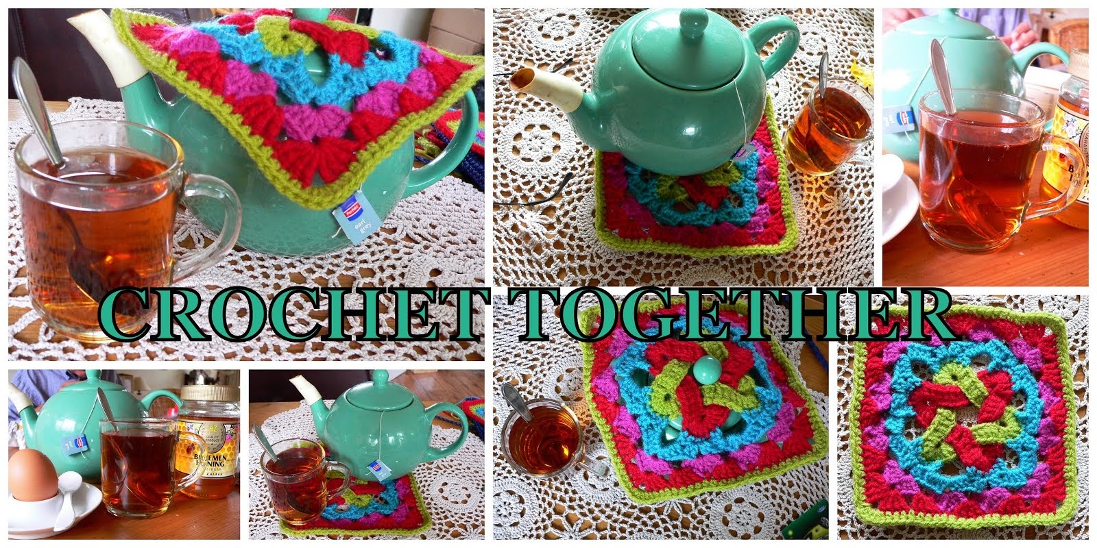 Crochet Together: Flower potholder