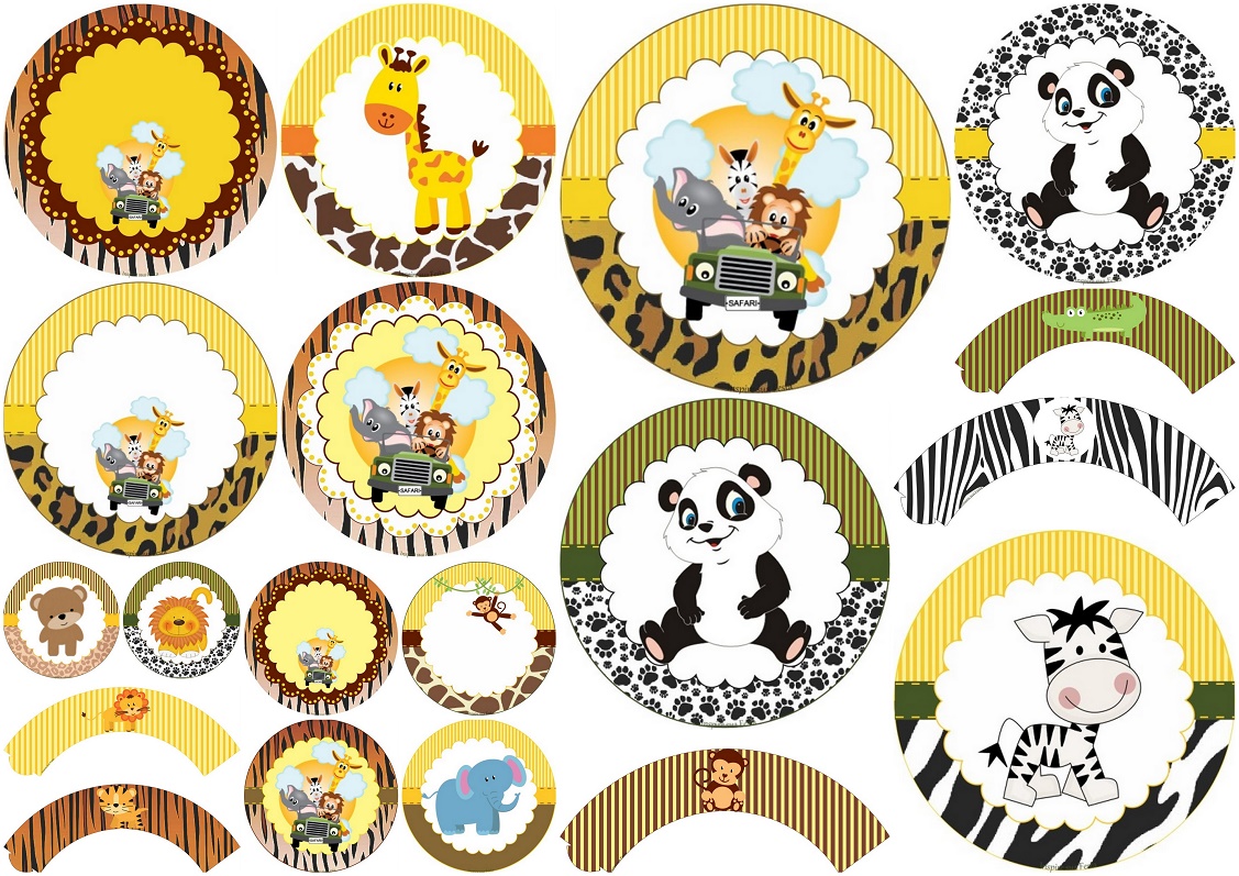 Safari Cupcake Toppers Free Printables Printable Word Searches