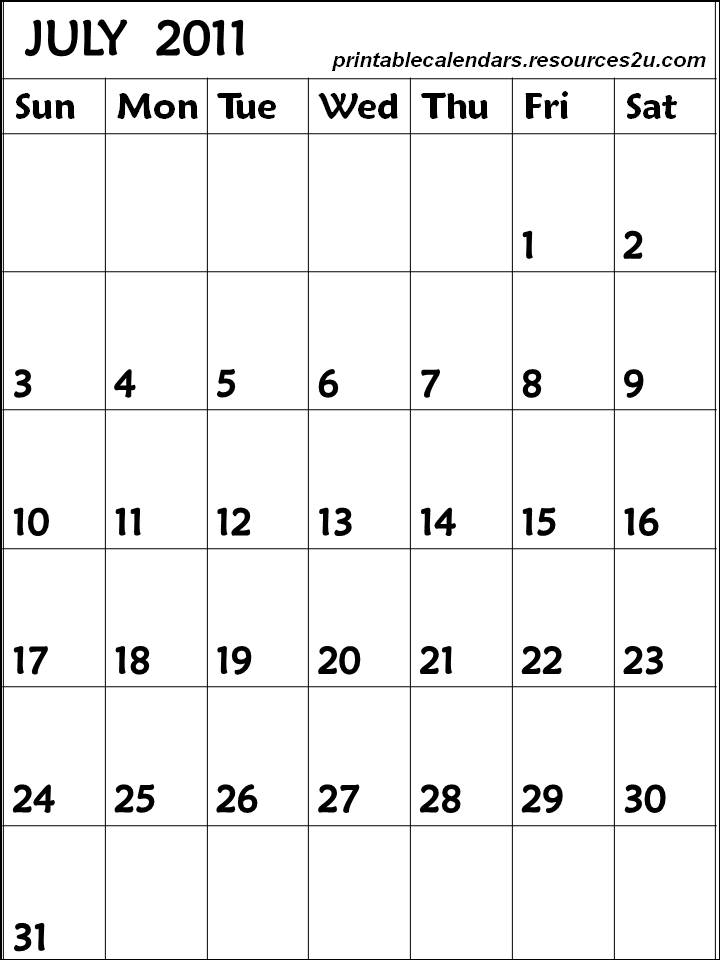 aleyrux: july 2011 calendar