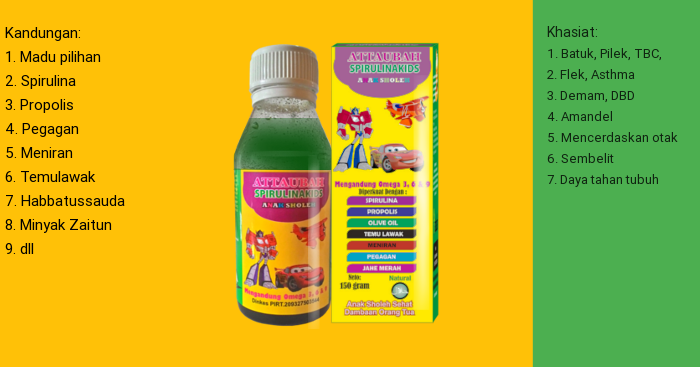 Madu Anak Spirulinakids dan Testimoni