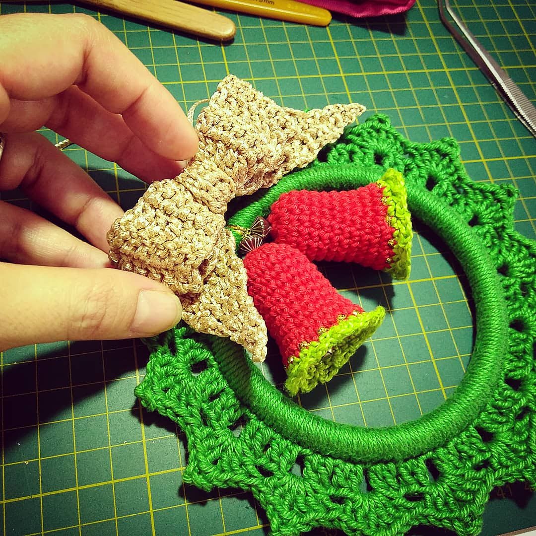  por Renata Marengo: Guirlanda de Natal em Crochet!