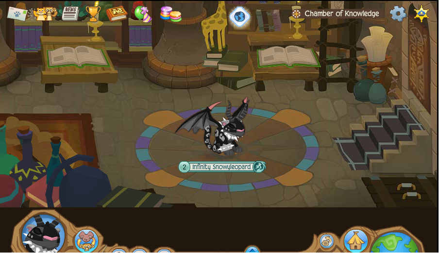 Animal Jam Night bat glasses and giant phantoms