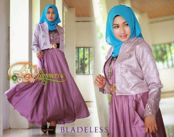gambar gamis dengan desain cape