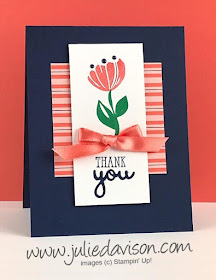 Stampin' Up! Bloom by Bloom + Well Said Bundle ~ Thank You Card ~ 2019 Occasions Catalog ~ www.juliedavison.com