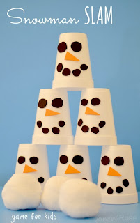 Snowman Slam- my kids have been having so much fun with this EASY TO MAKE game