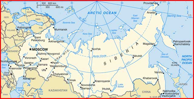Gambar Peta politik Rusia