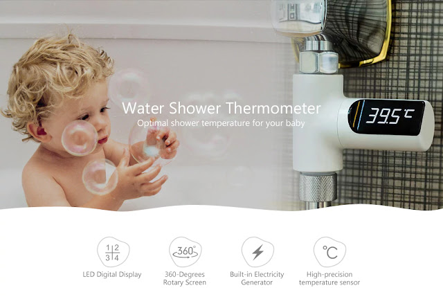 LED Display Water Shower Thermometer