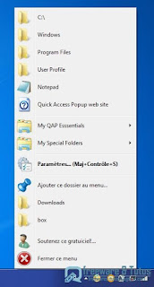 Quick Access Popup - accéder rapidement aux dossiers utilisés fréquemment 
