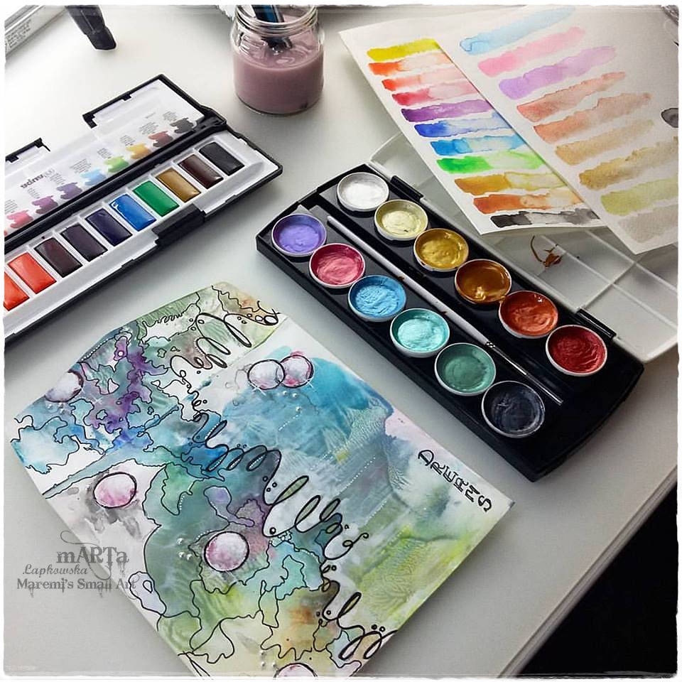 Marta Lapkowska Watercolour Fun with Maremi's Small Art