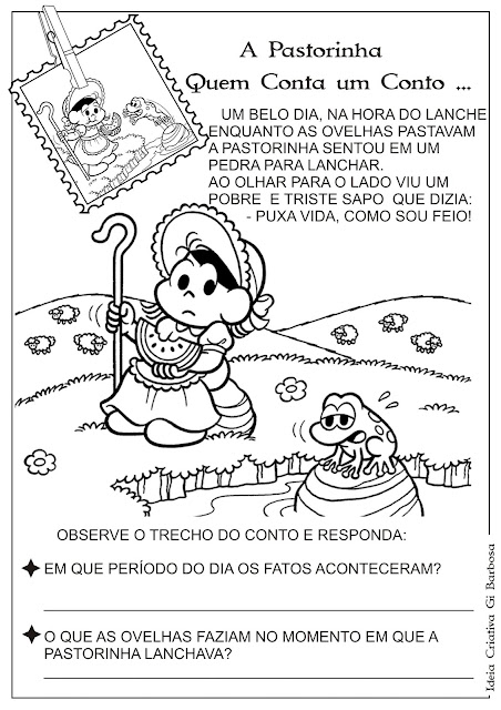 Caderno de Atividades Conto A Pastorinha para Imprimir Grátis