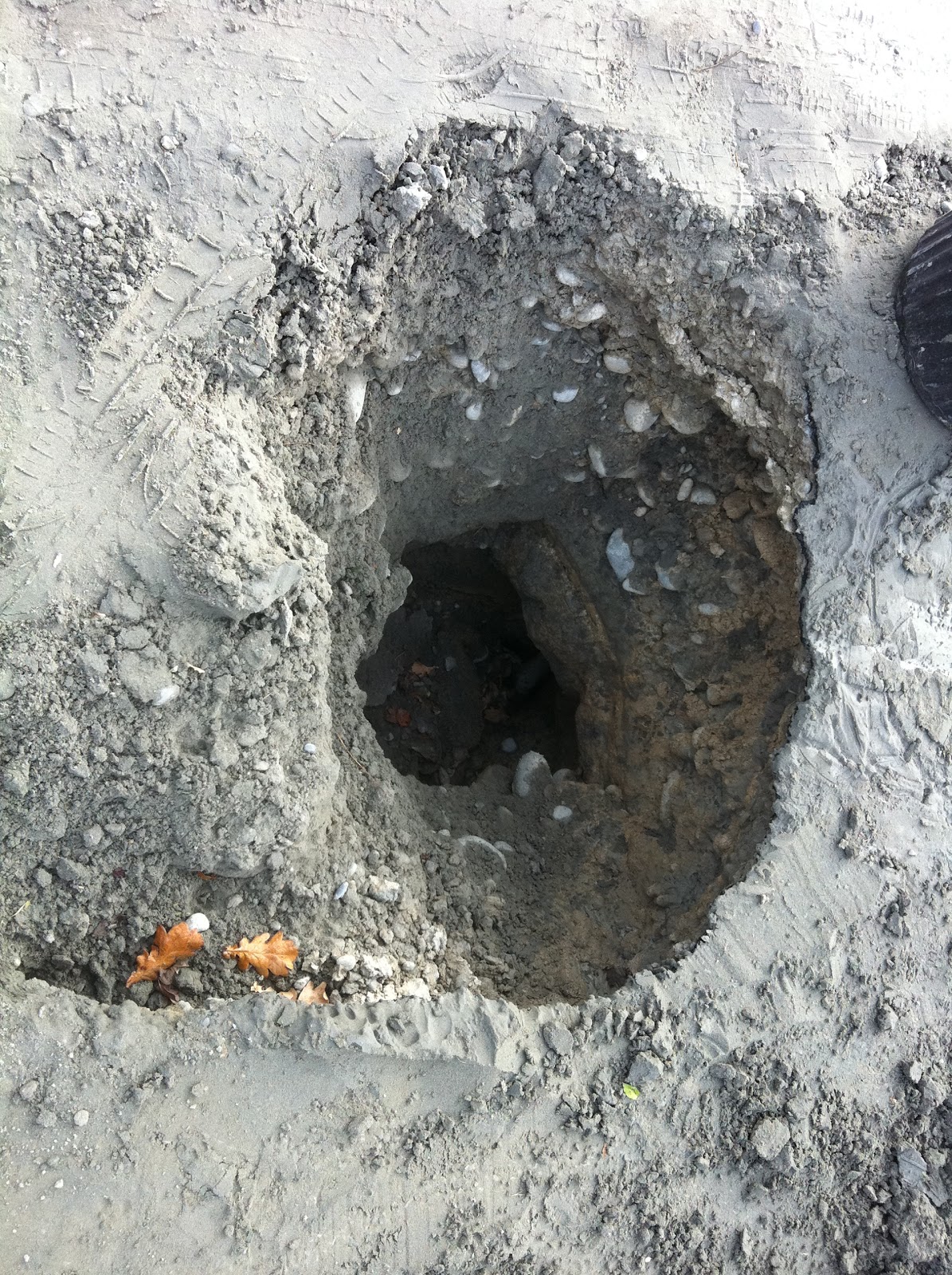 Joey's 24: 6 ft sink hole