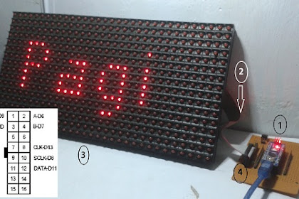 Arduino, Mudah Membuat Animasi LED Matrix P10 DMD3