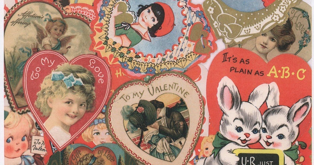 **FREE ViNTaGE DiGiTaL STaMPS**: Free Printable - Vintage Valentine Collage