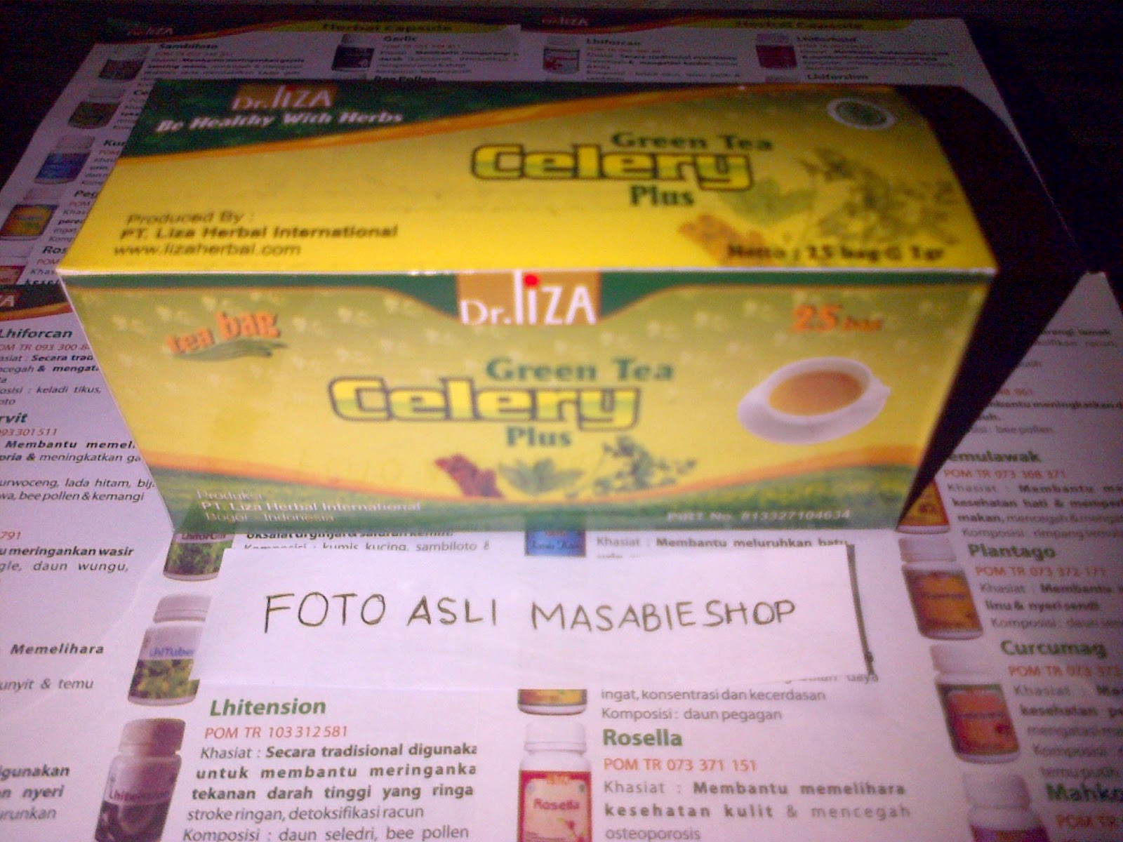 Mas Abie Shop Celery Green Tea, Turunkan kadar asam urat serta