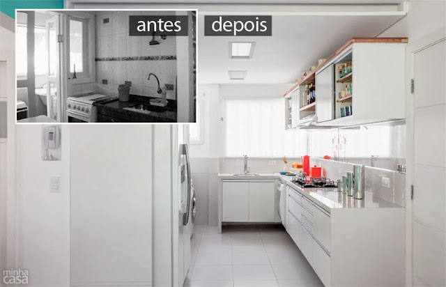 Antes e Depois do Apartamento decorado 60 m²: planejado e com personalidade. Blog Achados de Decoração