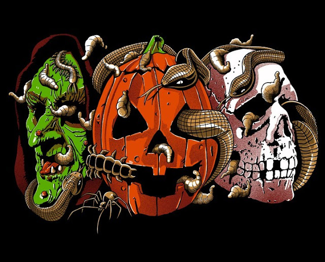 The Horrors of Halloween HALLOWEEN III Silver Shamrock Masks Artwork