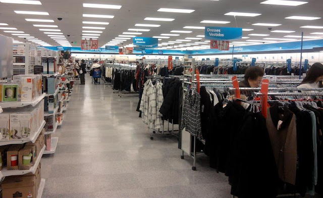 Branded clothing in department stores
